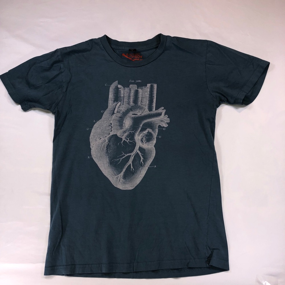 Buckley Omega Denver CO Anatomical Heart Graphic Tee AS Colour Staple Blue Small
